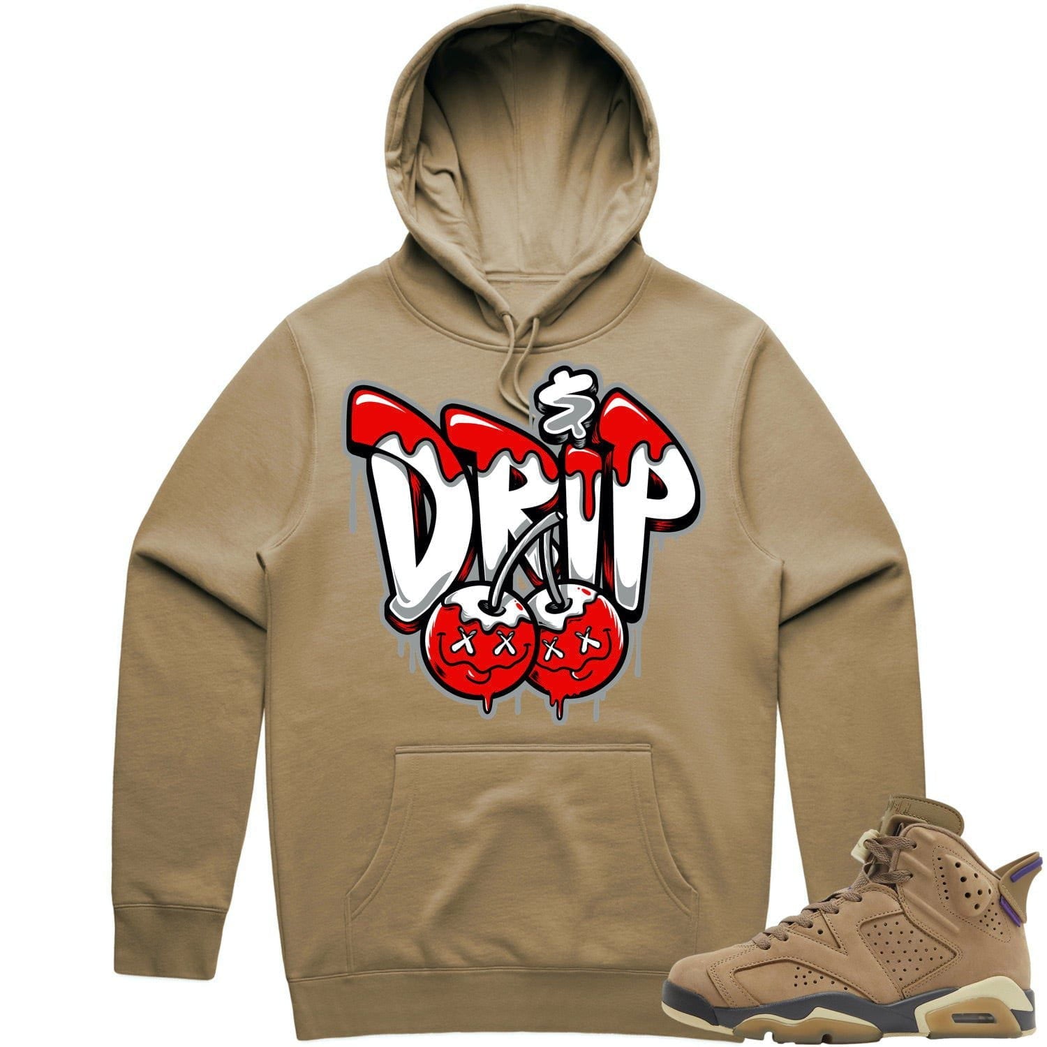 Jordan 6 Gore Tex Brown Kelp 6s Hoodie to Match - RED MONEY DRIP