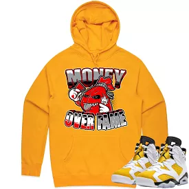 Jordan 6 Yellow Ochre 6s Hoodie to Match - RED MOF