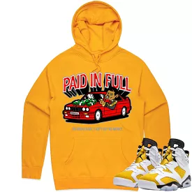 Jordan 6 Yellow Ochre 6s Hoodie to Match - RED PAID