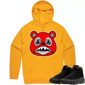 Jordan 9 University Gold 9s Hoodie to Match - ANGRY BAWS BEAR