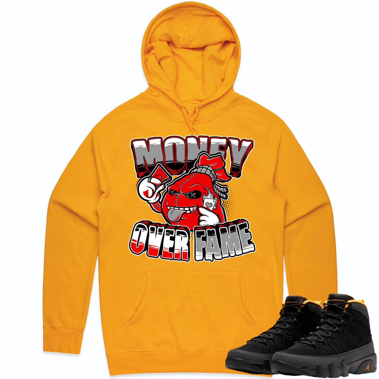 Jordan 9 University Gold 9s Hoodie to Match - RED MOF