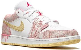 Jordan Kids Air Jordan 1 Low SE Paint Drip sneakers White