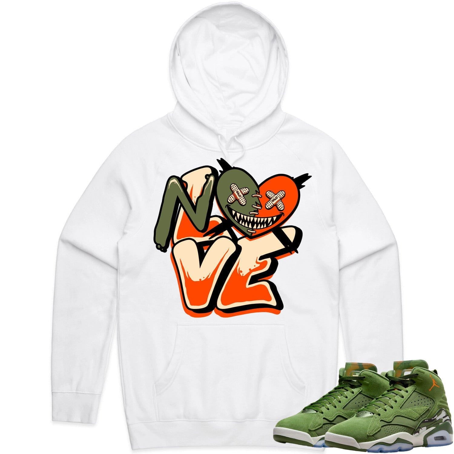 Jordan MVP 678 Sky J Olive Hoodie to Match - CELADON NO LOVE BAWS