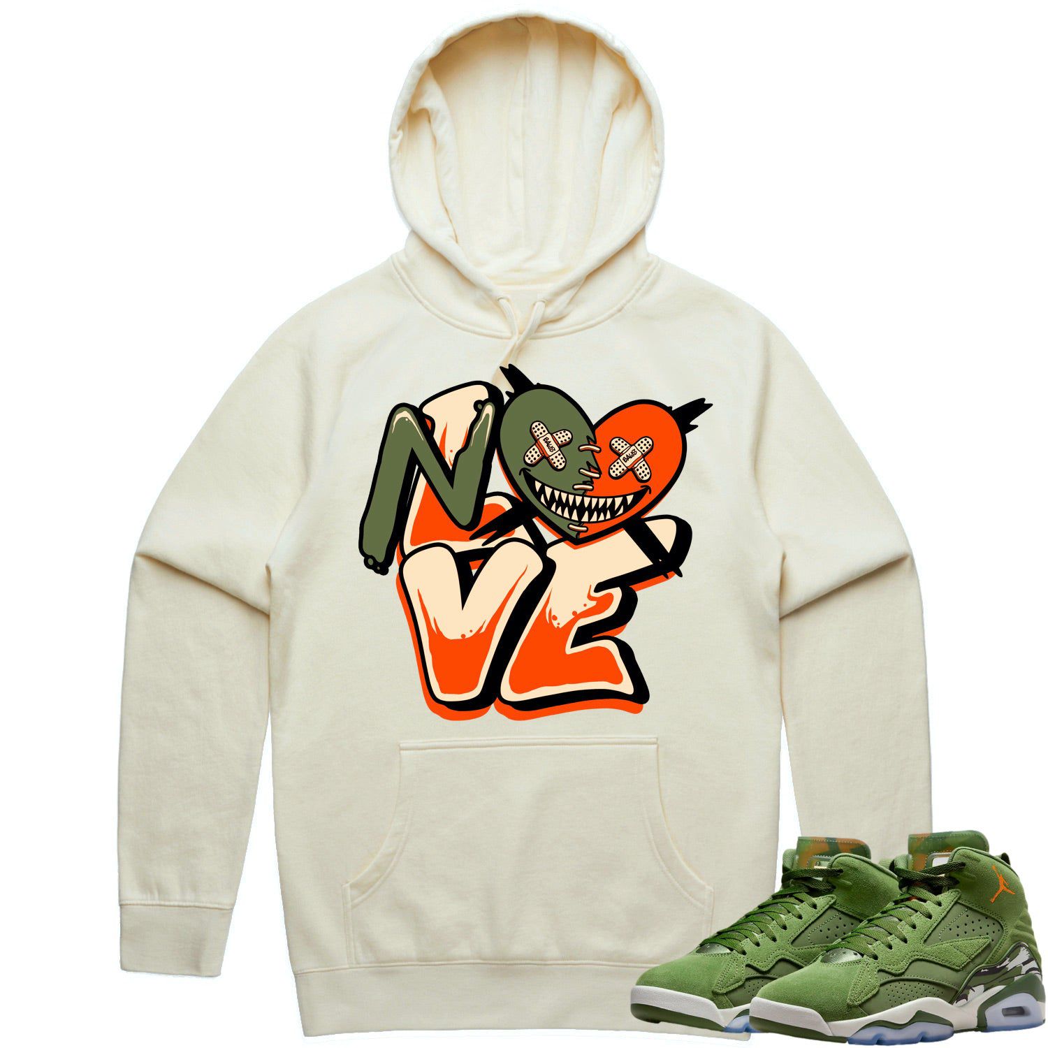 Jordan MVP 678 Sky J Olive Hoodie to Match - CELADON NO LOVE BAWS