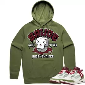 Jordan Spizike Year of the Dragon Hoodie to Match - BURGUNDY SAUCE