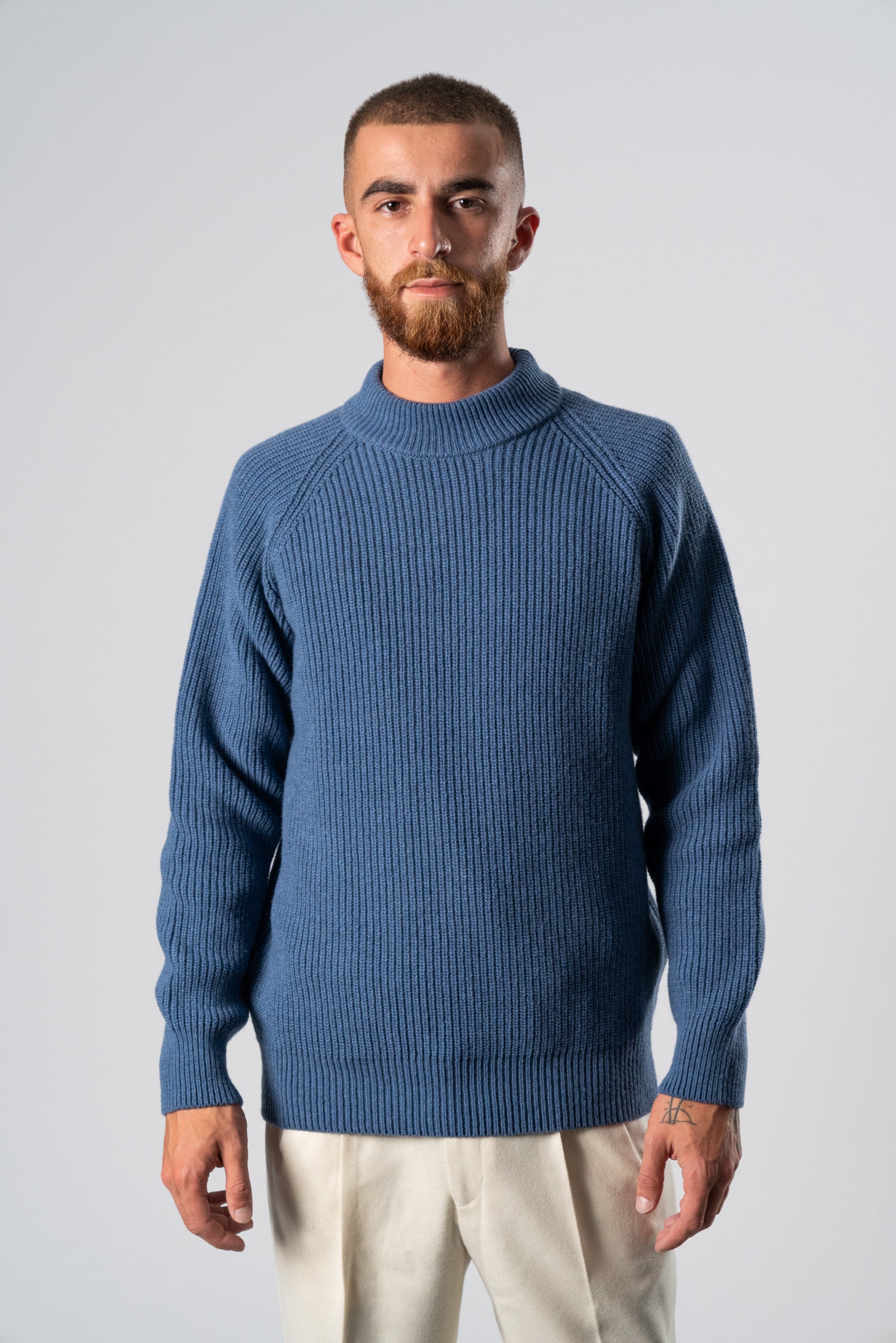 LA PAZ Prata Blue Wool Sweater