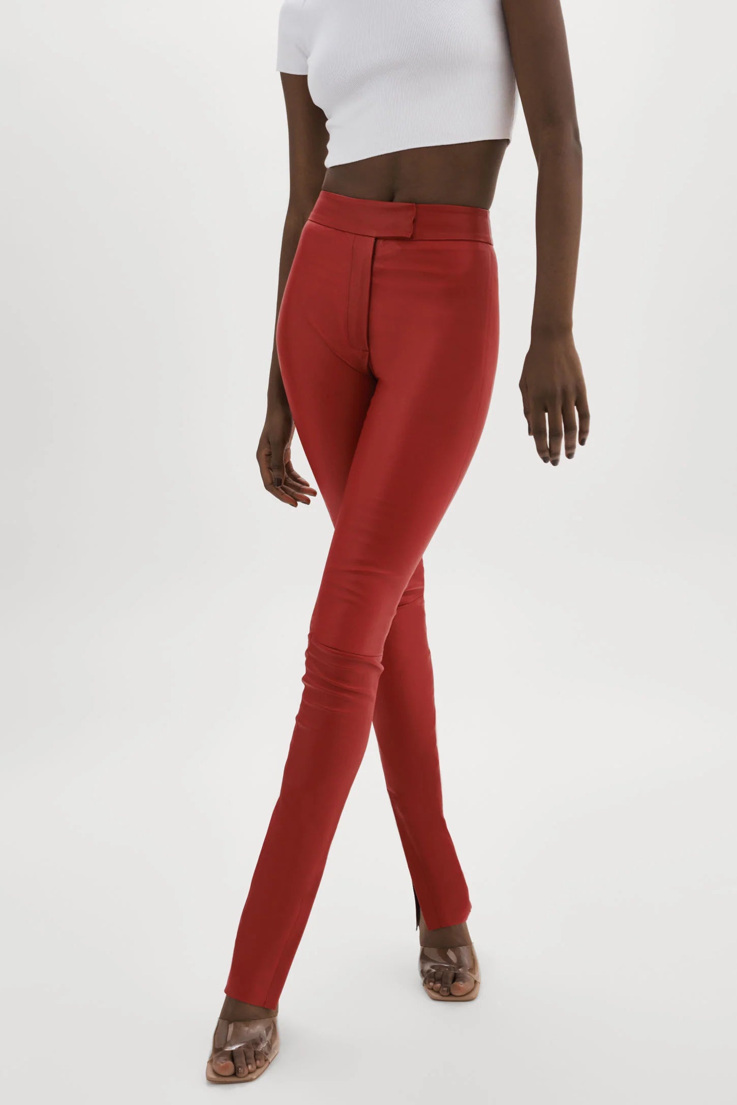 LaMarque Dawn Stretch Leather Pant | Ruby Red