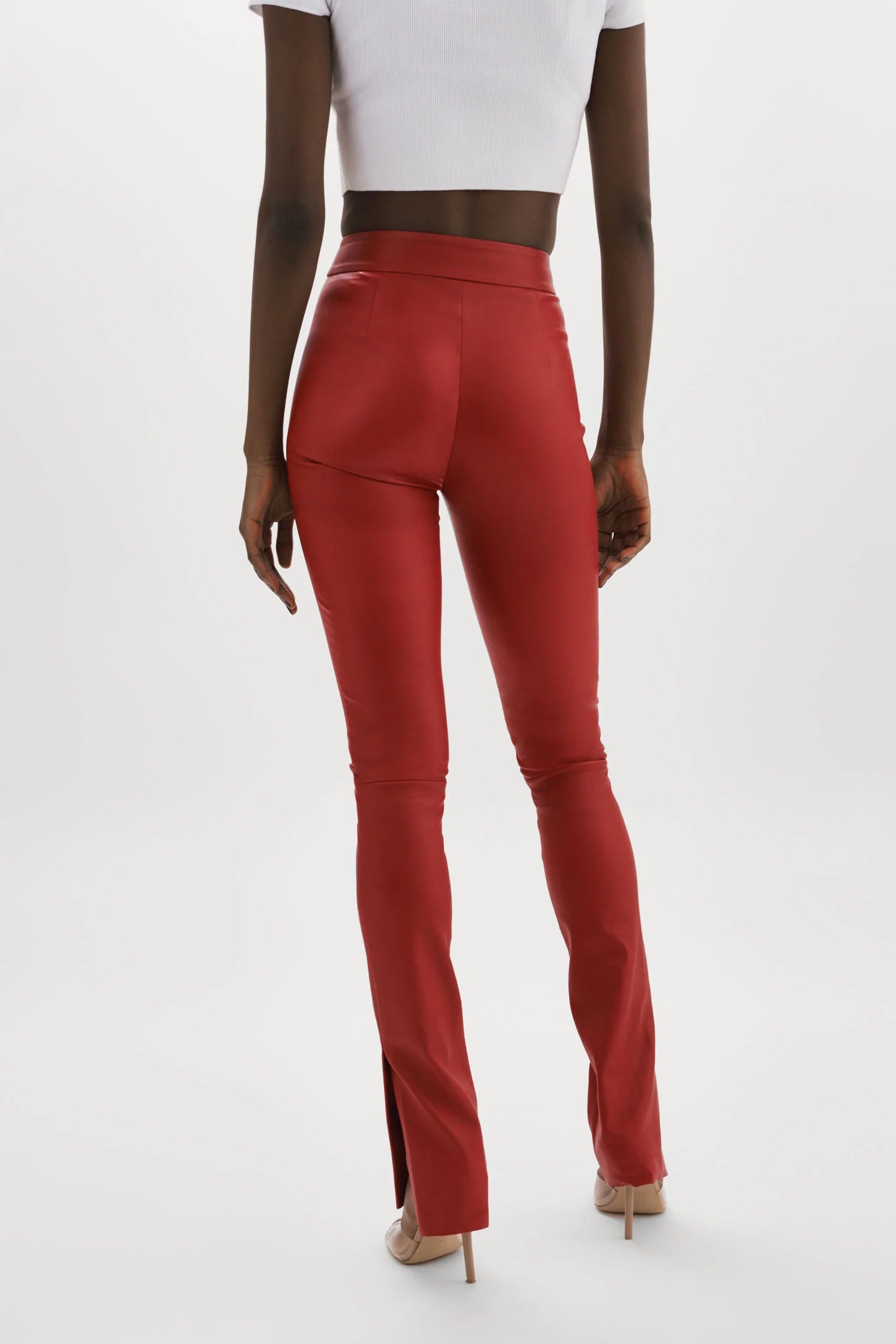 LaMarque Dawn Stretch Leather Pant | Ruby Red