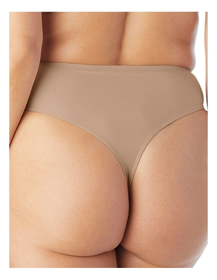 Light Shaping High Waist Everyday Shapewear Thong in Stucco