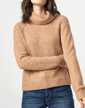 LILLA P WAFFLE STITCH TURTLENECK SWEATER