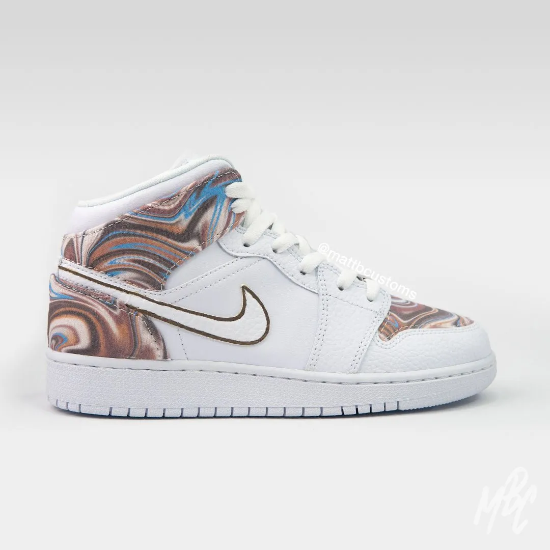 Liquid Marble - Jordan 1 Mid Custom