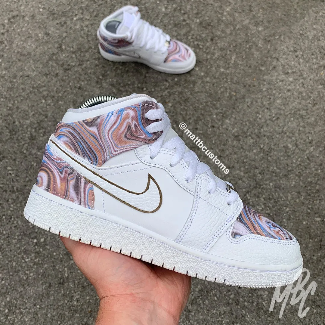 Liquid Marble - Jordan 1 Mid Custom