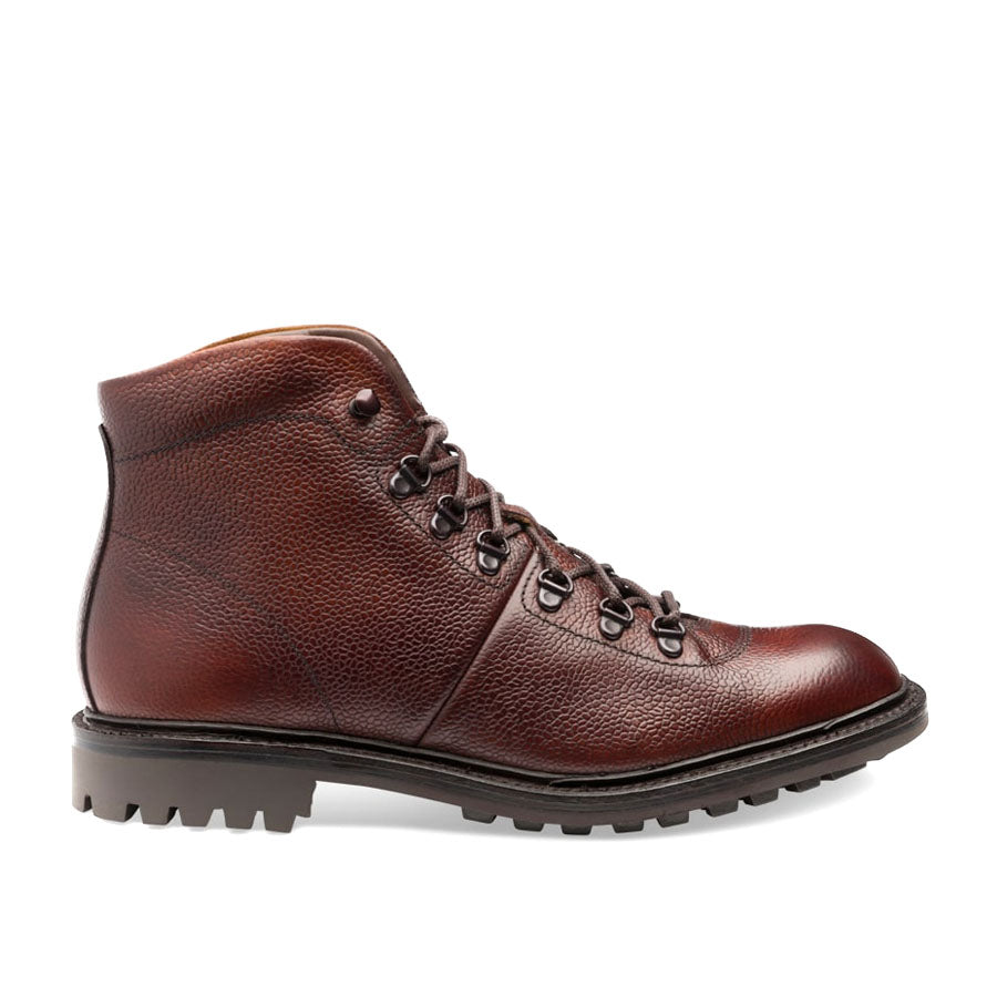 Loake - Hiker Lace Up Boots in Oxblood Grain