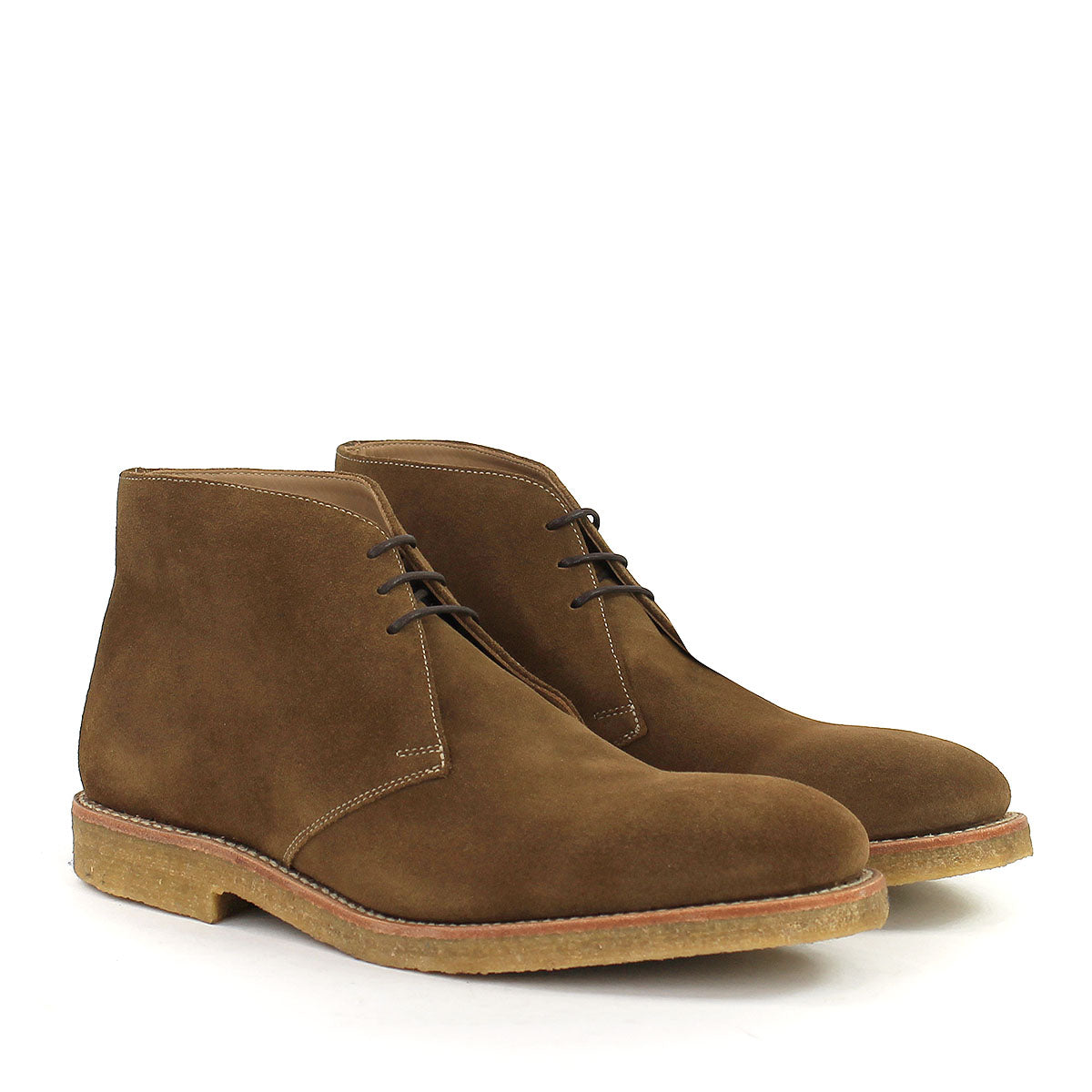 Loake - Rivington Boots in Tan Suede