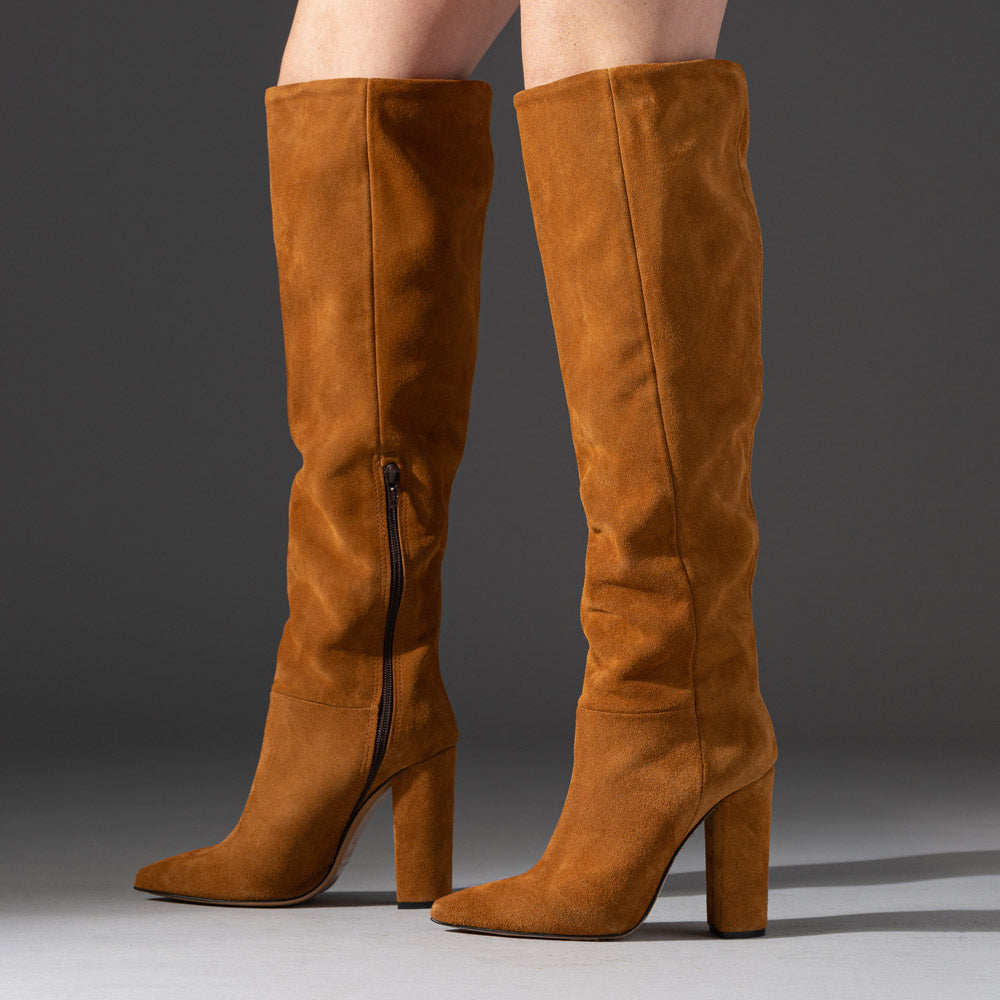 Lyric Caramel Heeled Boot