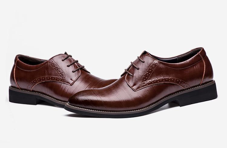 Men  Dress Shoes -  Wingtip Leather Shoes