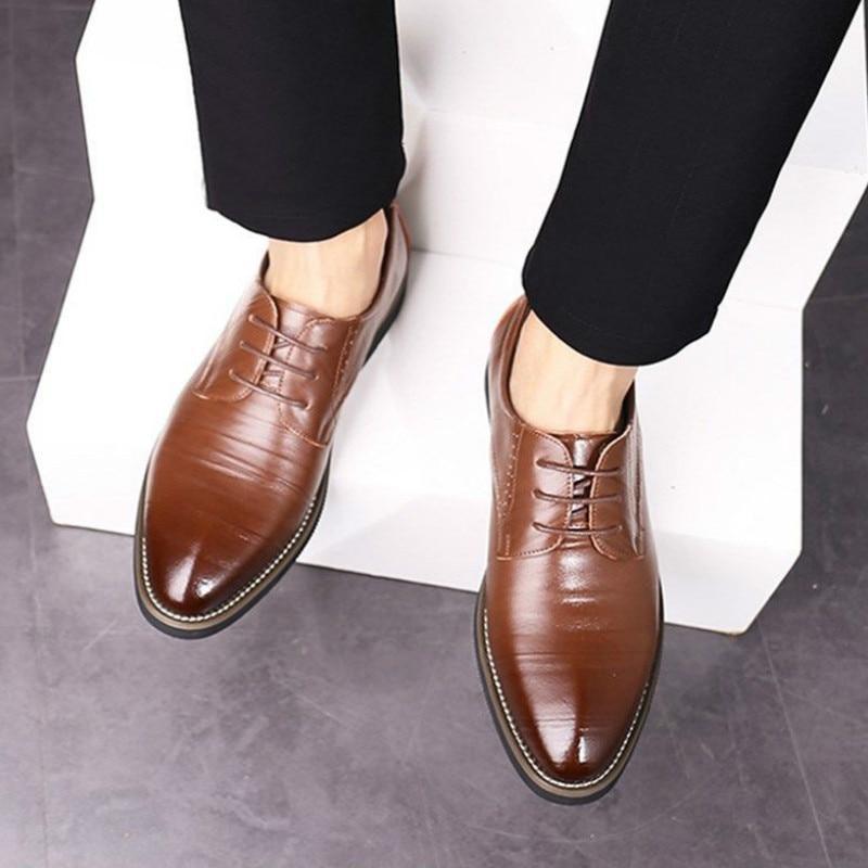 Men  Dress Shoes -  Wingtip Leather Shoes