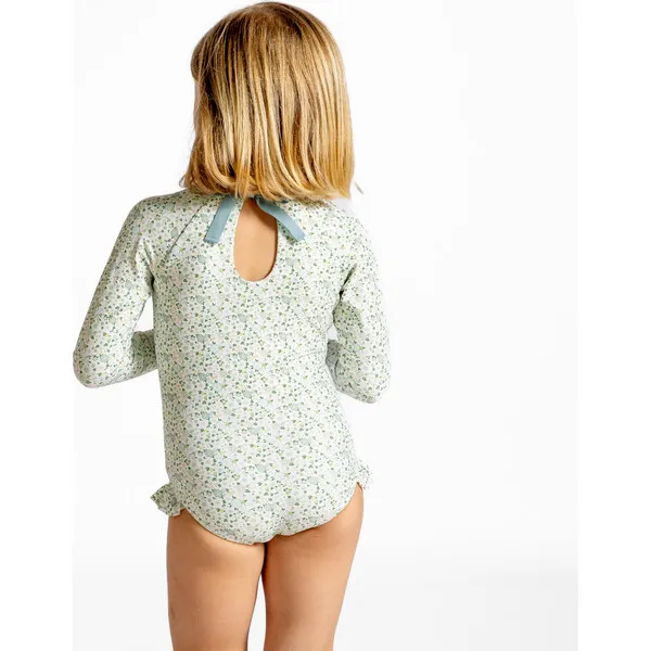 Minnow Girls Sea Marsh Floral Rashguard One Piece