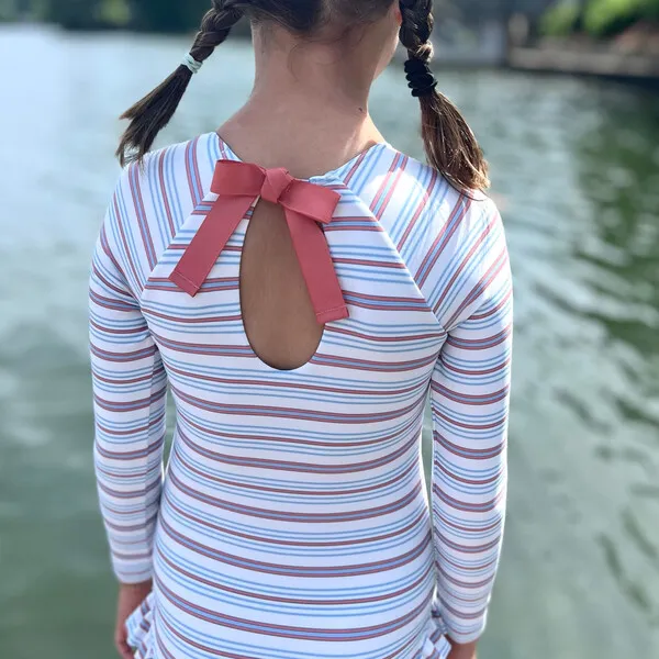 Minnow Girls Vintage Stripe Rashguard One Piece