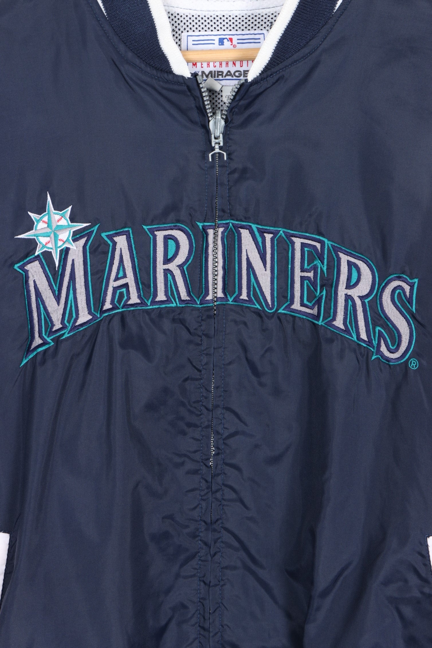 MLB Seattle Mariners Large Embroidered Logo Windbreaker Jacket (XL)