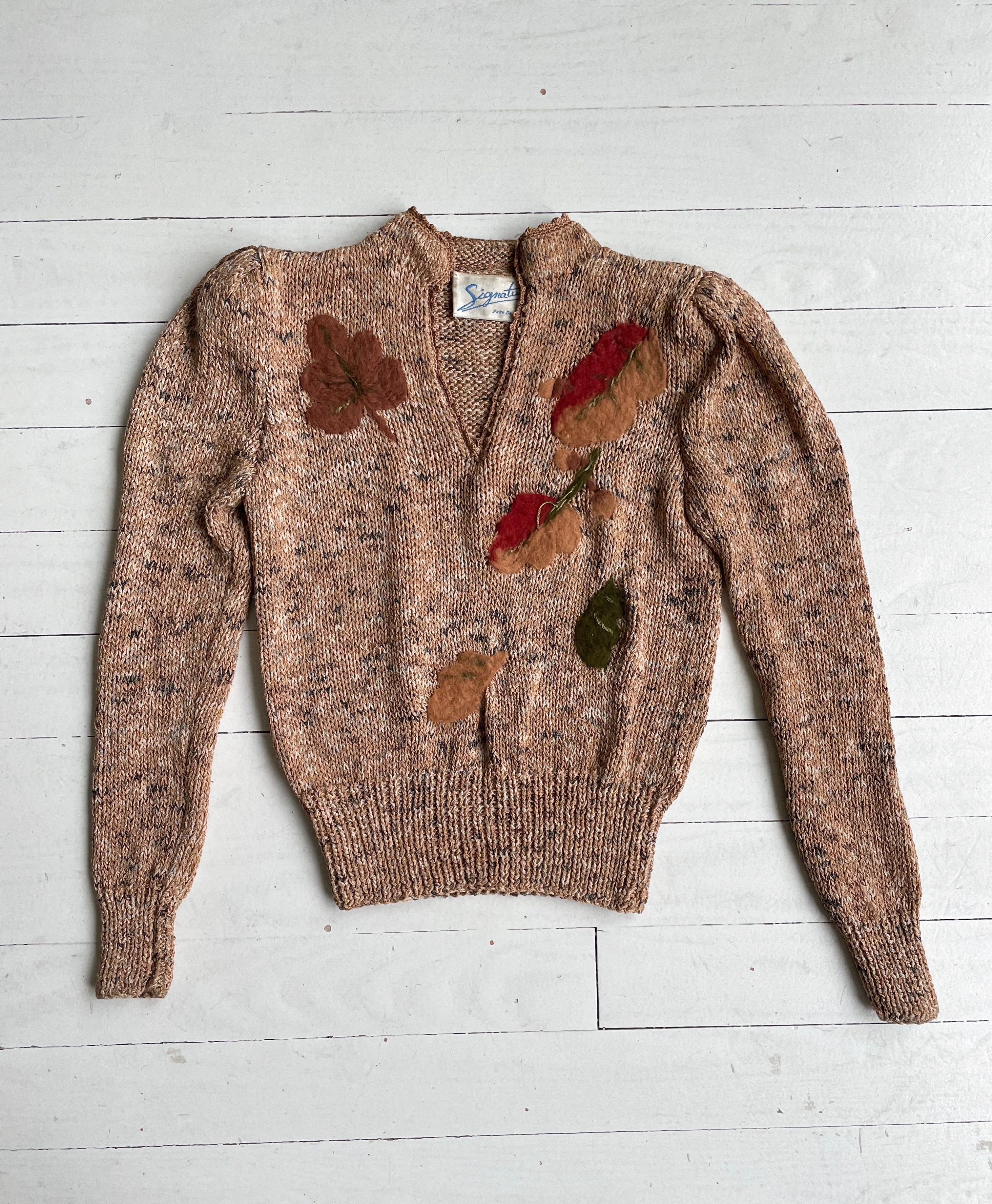 Mohair Leaf Silk Sweater