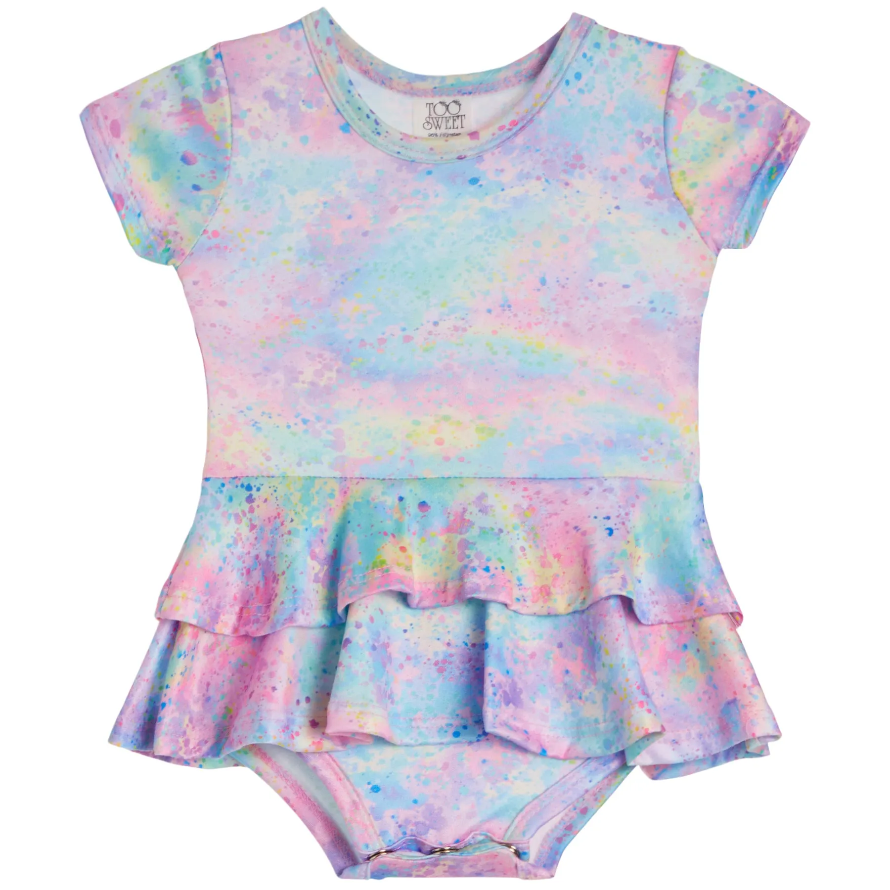 Multi Splattered Skirted Onesie Dress