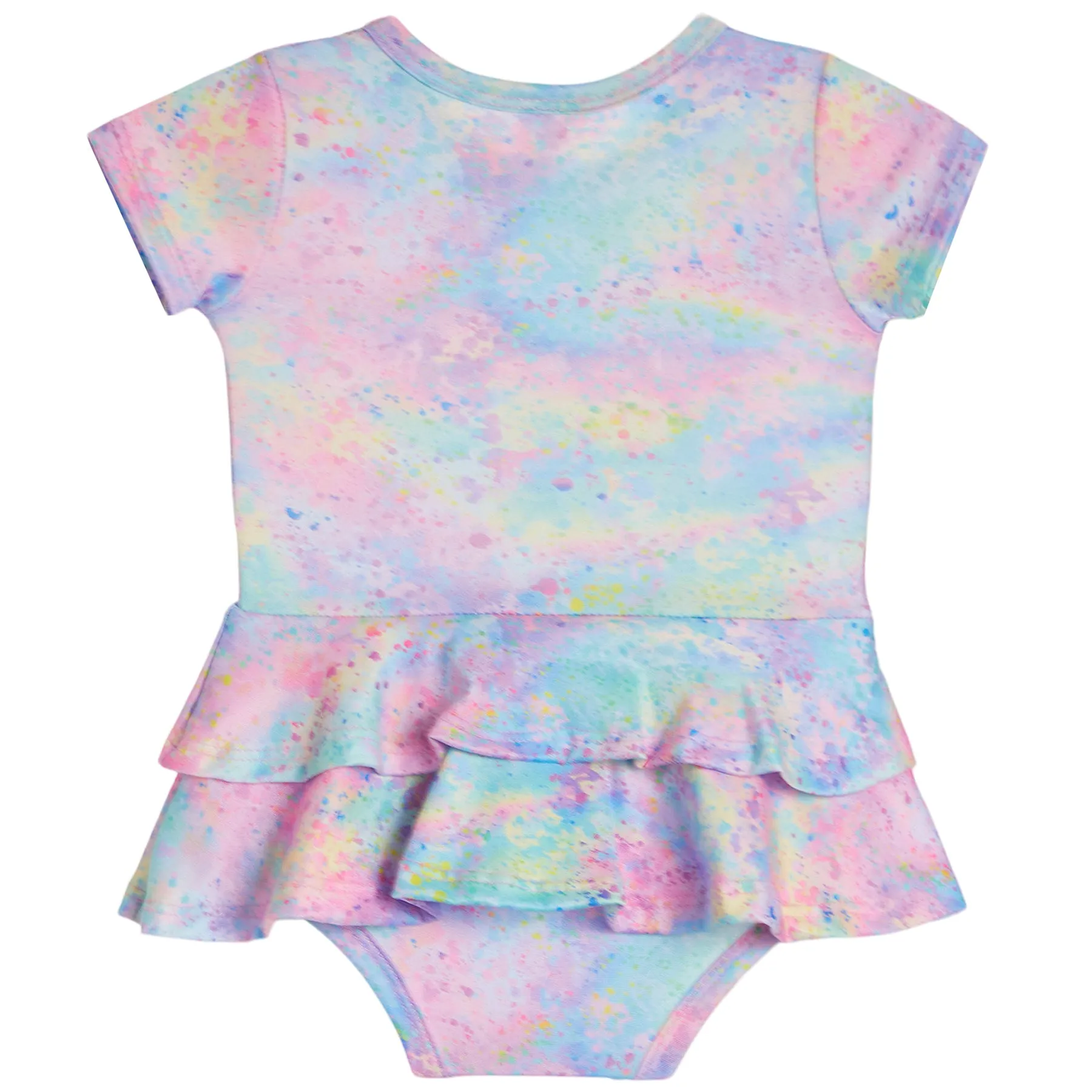 Multi Splattered Skirted Onesie Dress