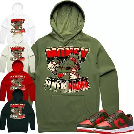 Mystic Red Dunks Hoodie to Match - OLIVE MOF