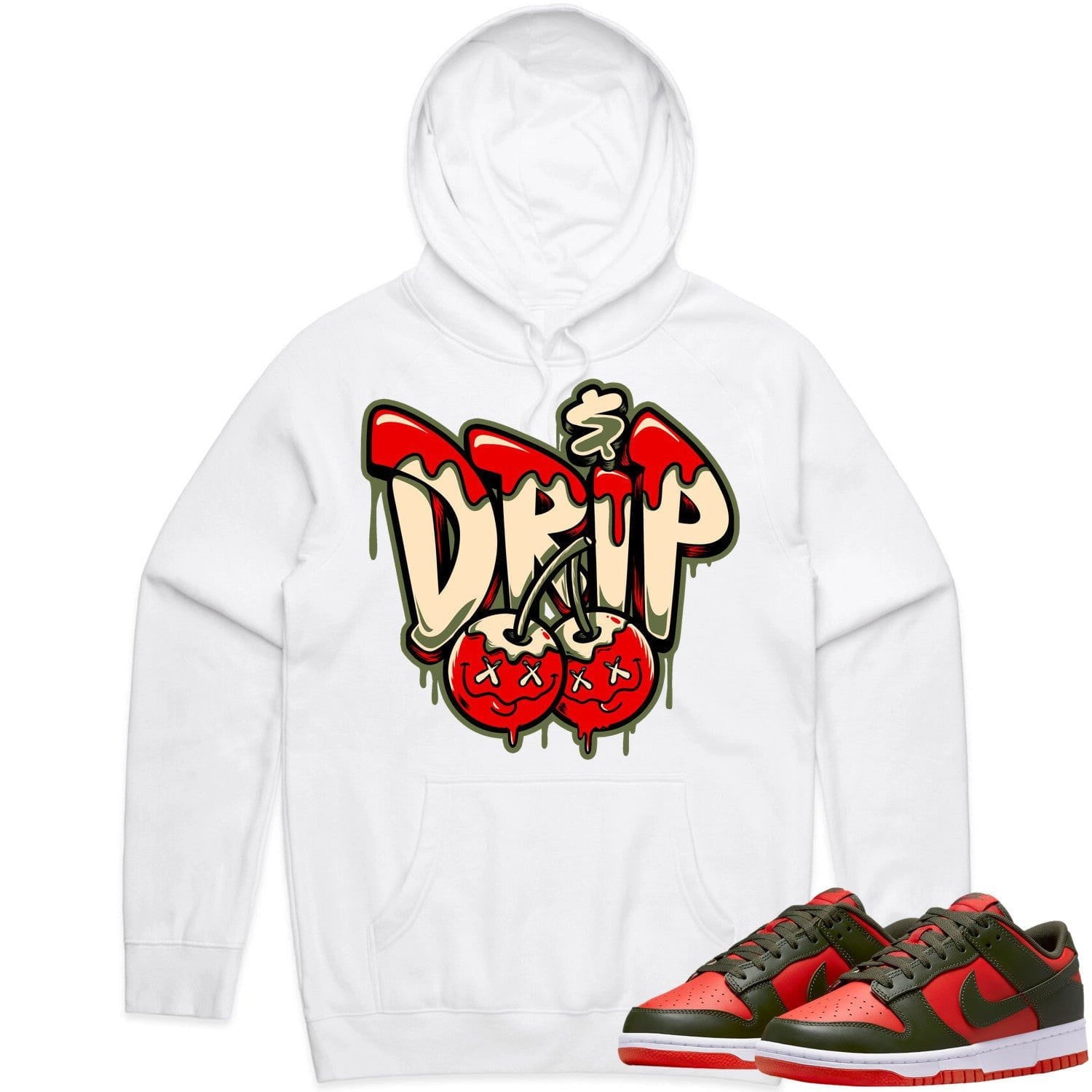 Mystic Red Dunks Hoodie to Match - OLIVE MONEY DRIP