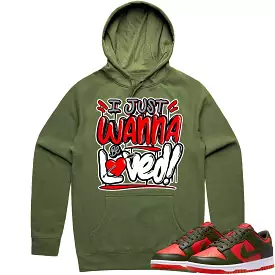 Mystic Red Dunks Hoodie to Match - RED LOVED