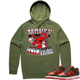 Mystic Red Dunks Hoodie to Match - RED MOF