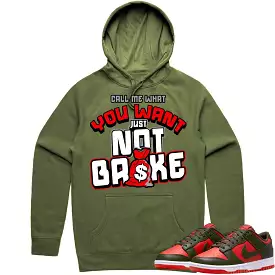 Mystic Red Dunks Hoodie to Match - RED NOT BROKE