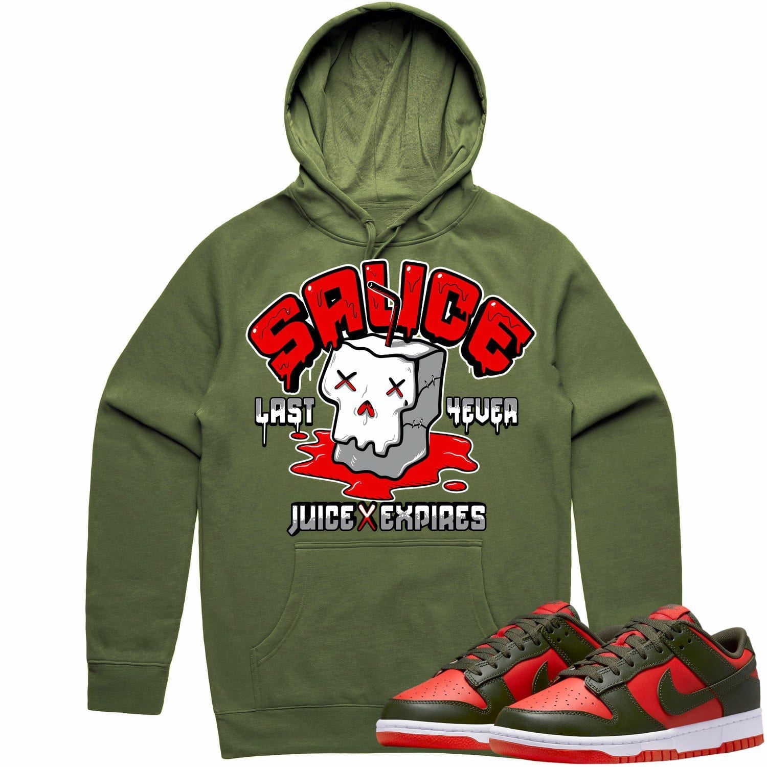 Mystic Red Dunks Hoodie to Match - RED SAUCE