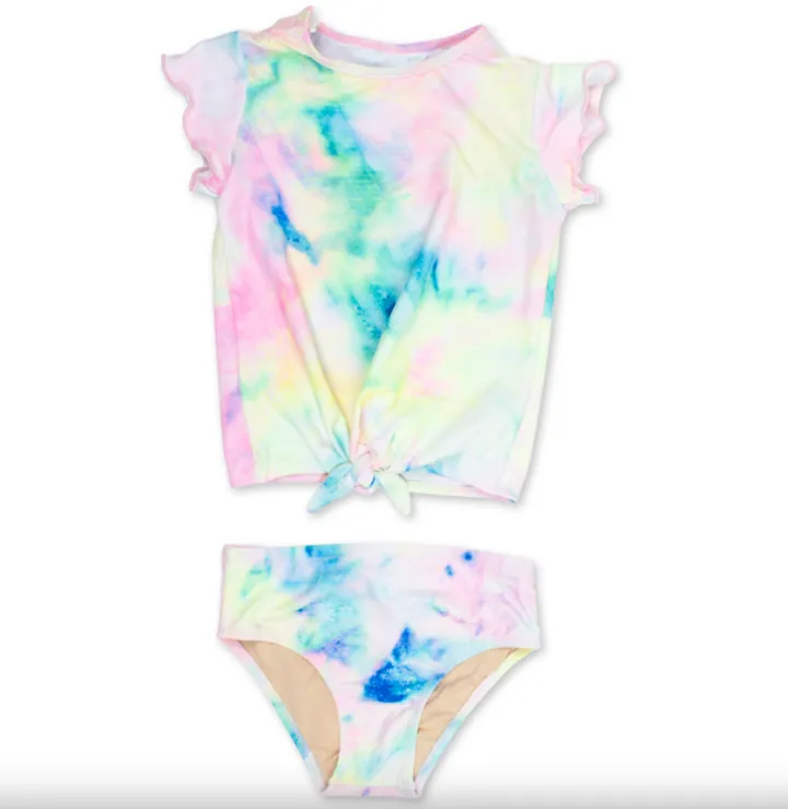 Neon Tie Dye Rashguard Set