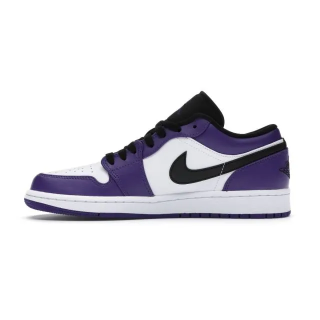 Nike air jordan 1 low (court purple/ white/ black) men us 8-