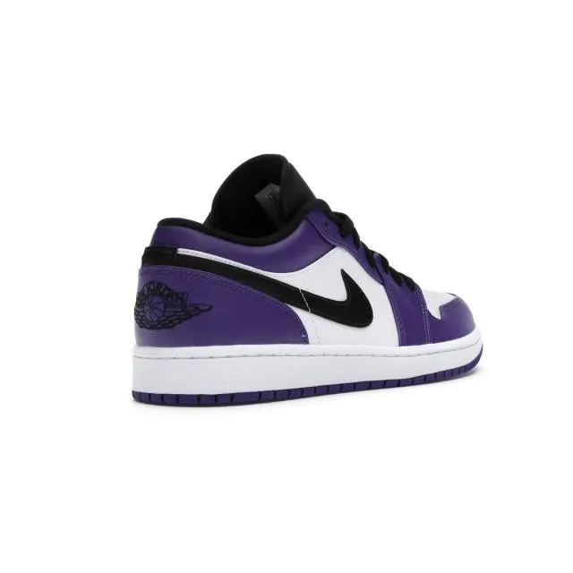 Nike air jordan 1 low (court purple/ white/ black) men us 8-