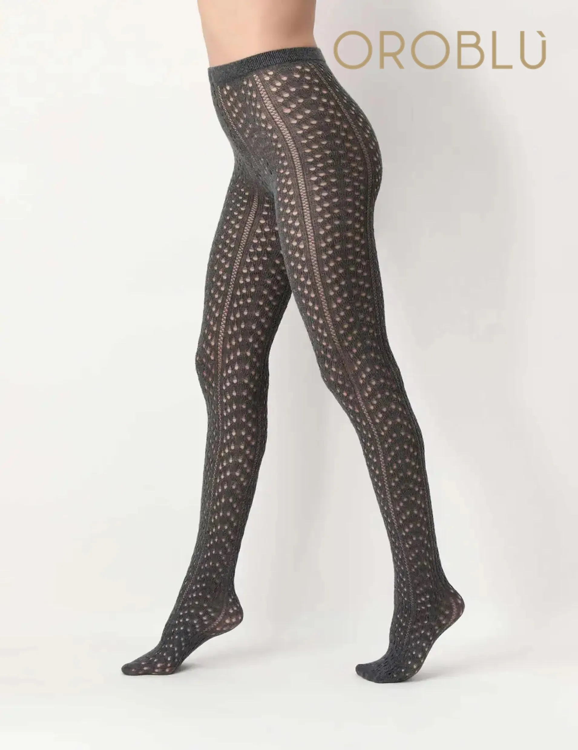 Oroblu Knitted Tights Anthracite Melange