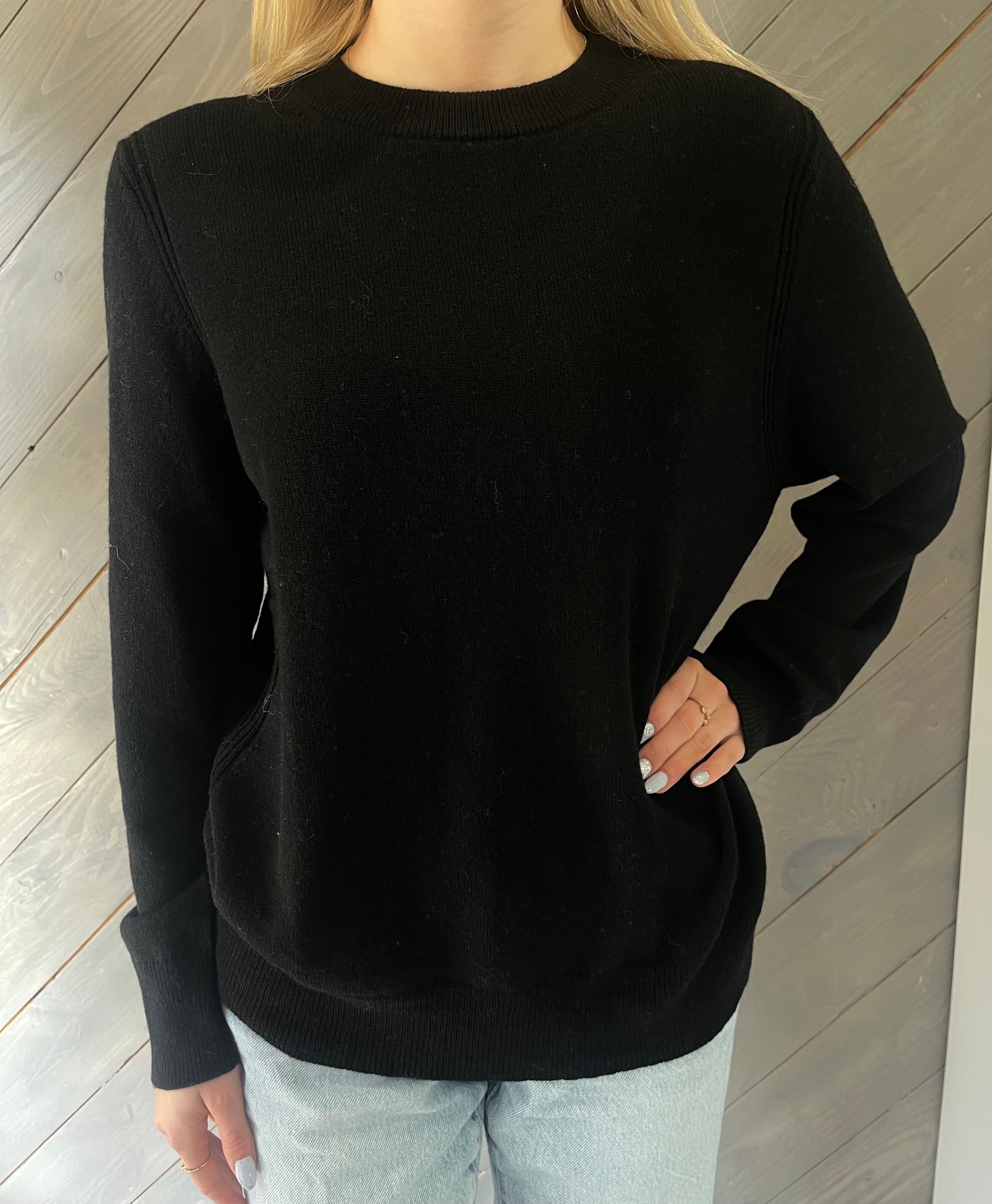 Pissenlit Cashmere Crewneck Sweater - Black