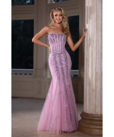 Portia and Scarlett PS25169 - Godet Detailed Prom Dress