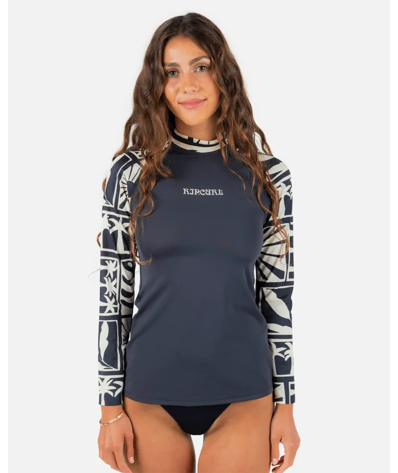 Rip Curl Santorini Sun L/S Rashguard-Black