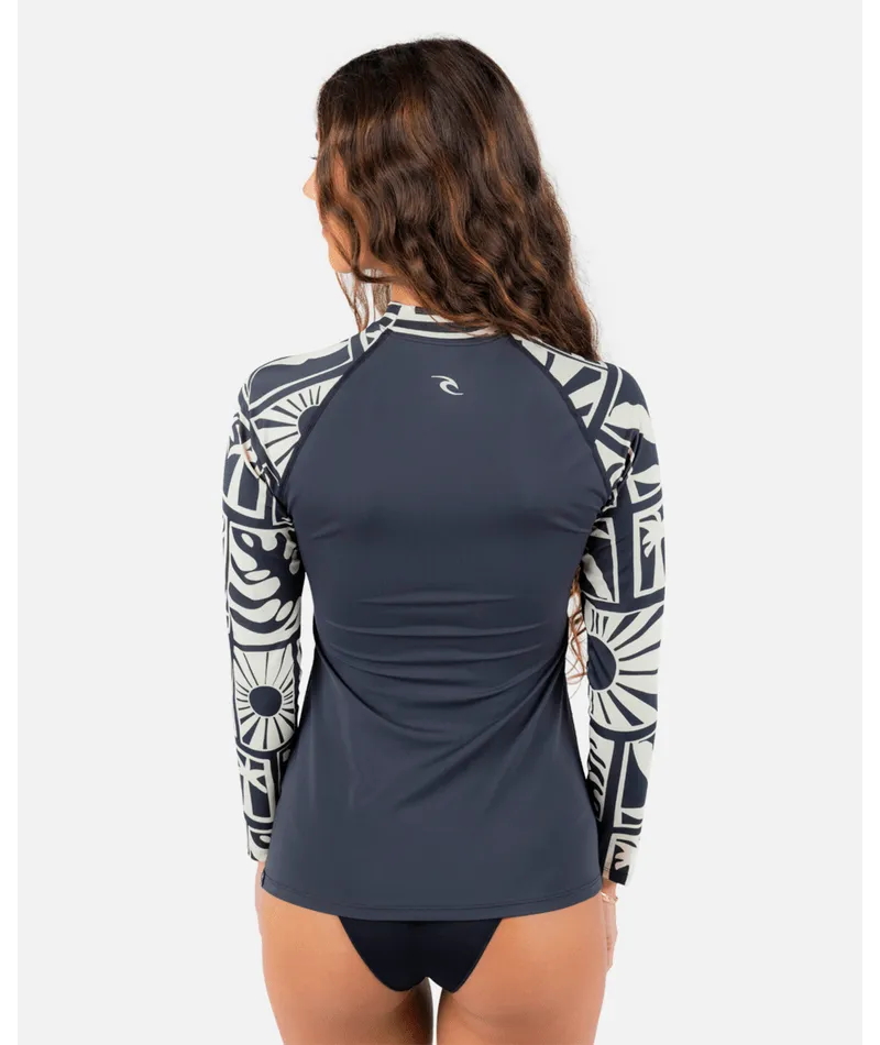 Rip Curl Santorini Sun L/S Rashguard-Black