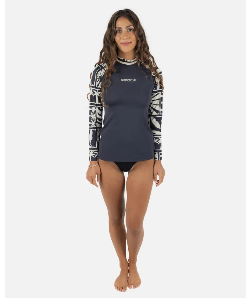 Rip Curl Santorini Sun L/S Rashguard-Black