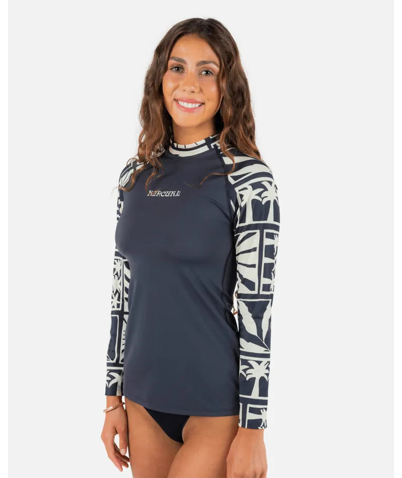 Rip Curl Santorini Sun L/S Rashguard-Black