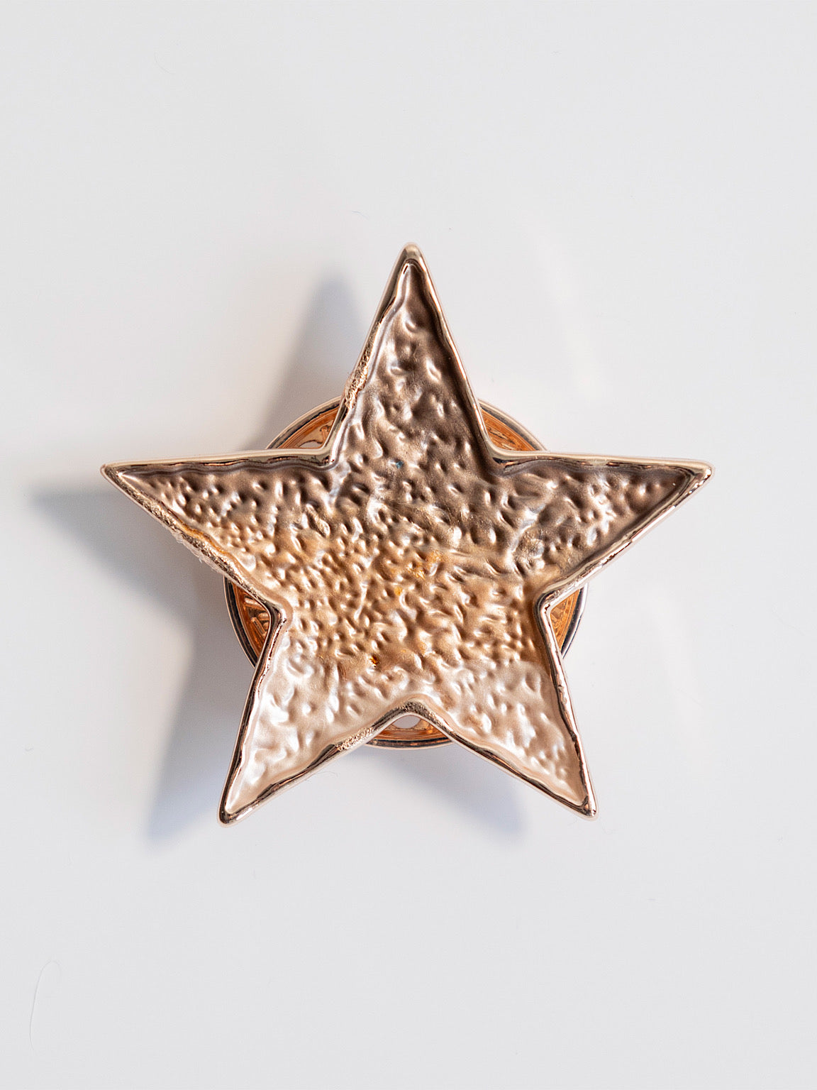 Rose Gold Metal Star Brooch