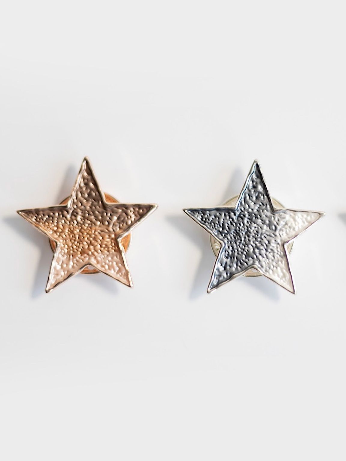 Rose Gold Metal Star Brooch