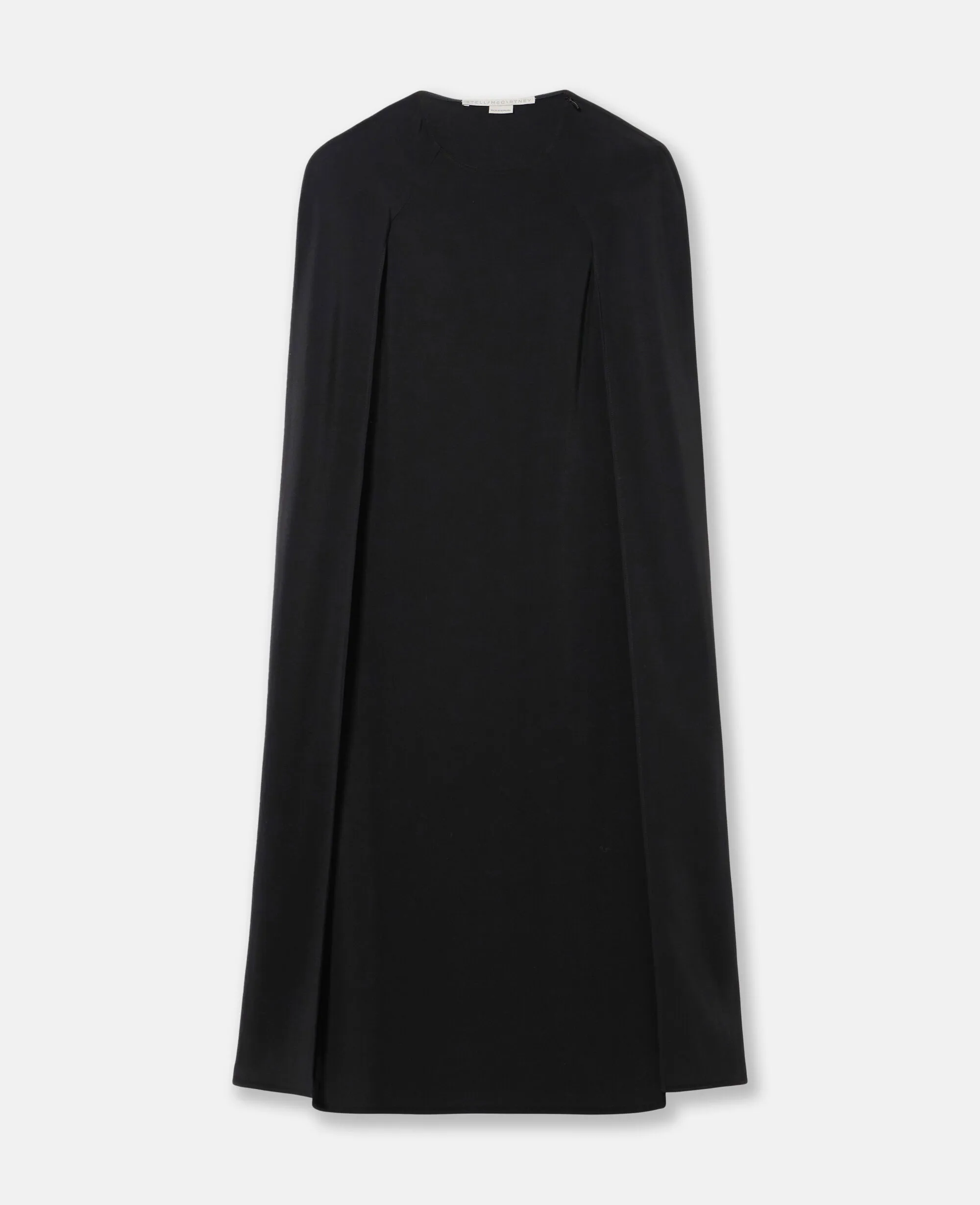 Round Neck Cape Midi Dress