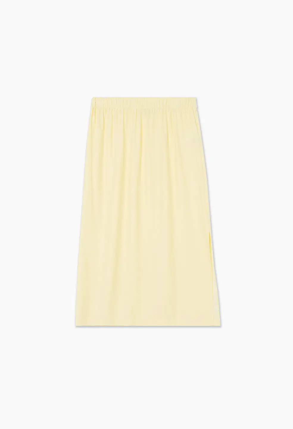 Silk Midi Slip Skirt / Glow