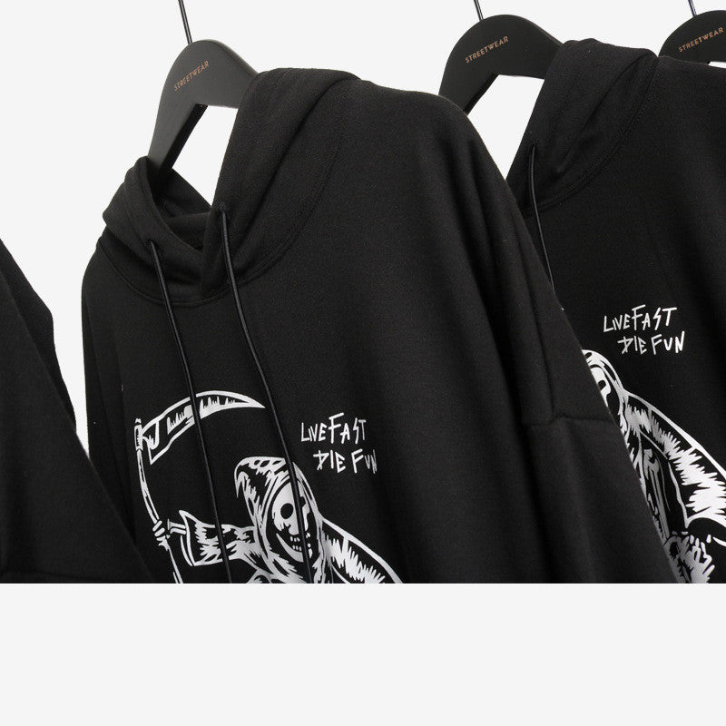 Skull print hoodie