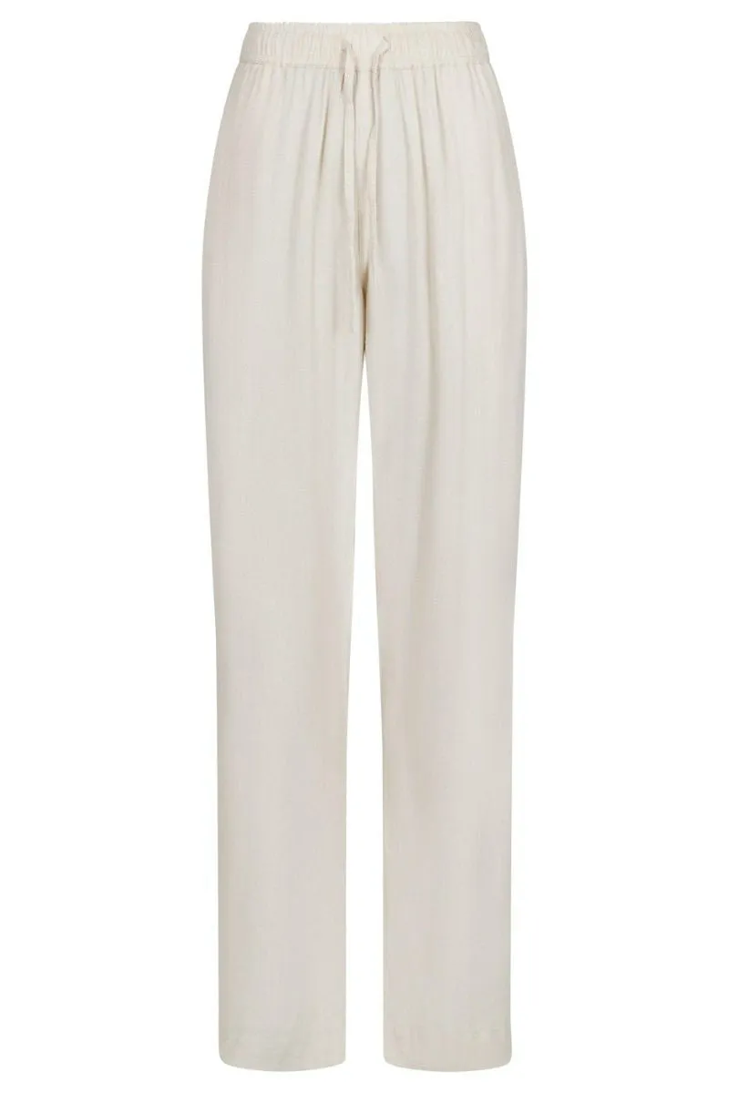 Sonar Drapy Linen Pants | Natural | Bukser fra Neo Noir