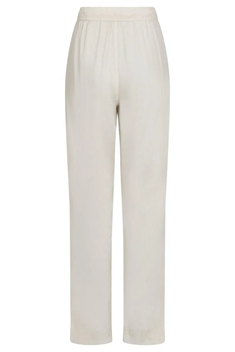 Sonar Drapy Linen Pants | Natural | Bukser fra Neo Noir